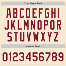 Load image into Gallery viewer, Custom Cream Crimson Black-City Cream Bomber Varsity Letterman Zipper Jacket