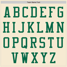 Load image into Gallery viewer, Custom Cream Orange Kelly Green-White Bomber Varsity Letterman Zipper Jacket