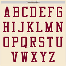 Load image into Gallery viewer, Custom Cream Maroon Bomber Varsity Letterman Zipper Jacket