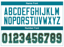 Load image into Gallery viewer, Custom Black Teal-Old Gold Drift Fashion Football Jersey