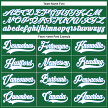 Load image into Gallery viewer, Custom Kelly Green White-Light Blue Hockey Lace Neck Jersey