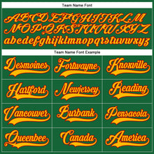 Load image into Gallery viewer, Custom Kelly Green Gold-Red Hockey Lace Neck Jersey