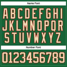 Load image into Gallery viewer, Custom Kelly Green City Cream-Red Hockey Lace Neck Jersey