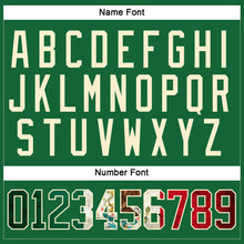 Load image into Gallery viewer, Custom Kelly Green Vintage Mexican Flag Cream-Red Hockey Lace Neck Jersey