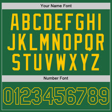 Load image into Gallery viewer, Custom Kelly Green Yellow Mesh Authentic Throwback Baseball Jersey