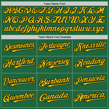 Load image into Gallery viewer, Custom Kelly Green Black-Yellow Mesh Authentic Throwback Baseball Jersey