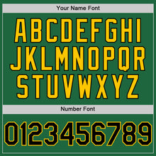 Load image into Gallery viewer, Custom Kelly Green Black-Yellow Mesh Authentic Throwback Baseball Jersey