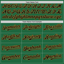 Load image into Gallery viewer, Custom Kelly Green Black-Old Gold Mesh Authentic Throwback Baseball Jersey