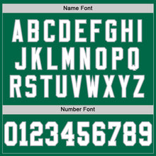 Load image into Gallery viewer, Custom Kelly Green White-Gray Mesh Authentic Throwback Football Jersey