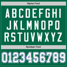 Load image into Gallery viewer, Custom Kelly Green White-Royal Mesh Authentic Throwback Football Jersey