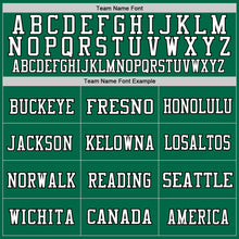 Load image into Gallery viewer, Custom Kelly Green White-Black Mesh Authentic Throwback Football Jersey