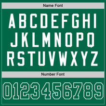 Load image into Gallery viewer, Custom Kelly Green White Mesh Authentic Throwback Football Jersey