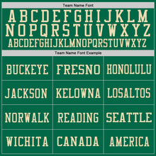 Load image into Gallery viewer, Custom Kelly Green Vintage USA Flag Cream-Red Mesh Authentic Throwback Football Jersey