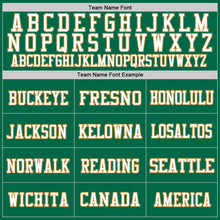 Load image into Gallery viewer, Custom Kelly Green White-Old Gold Mesh Authentic Throwback Football Jersey