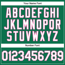 Load image into Gallery viewer, Custom Stitched Kelly Green White-Pink Sports Pullover Sweatshirt Hoodie