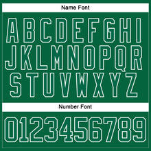 Load image into Gallery viewer, Custom Kelly Green White Hockey Lace Neck Jersey