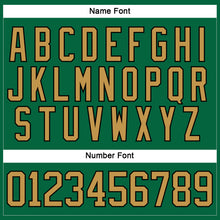 Load image into Gallery viewer, Custom Kelly Green Old Gold-Black Hockey Lace Neck Jersey