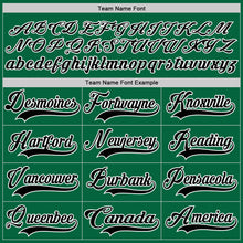 Load image into Gallery viewer, Custom Kelly Green Black-White Hockey Lace Neck Jersey