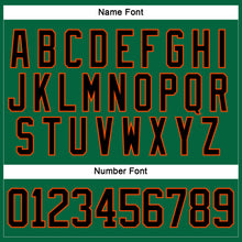 Load image into Gallery viewer, Custom Kelly Green Black-Orange Hockey Lace Neck Jersey