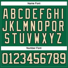 Load image into Gallery viewer, Custom Kelly Green Cream-Black Hockey Lace Neck Jersey