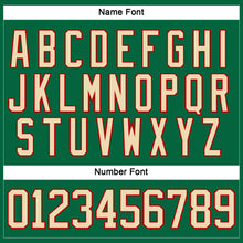 Load image into Gallery viewer, Custom Kelly Green Cream-Red Hockey Lace Neck Jersey