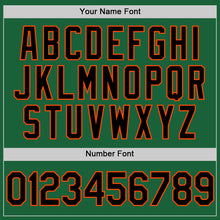 Load image into Gallery viewer, Custom Kelly Green Black-Orange Authentic Throwback Baseball Jersey