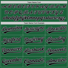 Load image into Gallery viewer, Custom Kelly Green Black-Gray Authentic Throwback Baseball Jersey