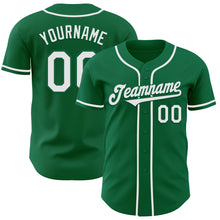 Load image into Gallery viewer, Custom Kelly Green White Authentic Baseball Jersey