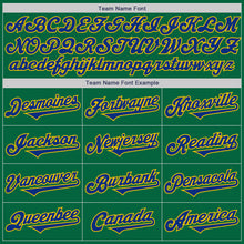 Load image into Gallery viewer, Custom Kelly Green Royal-Yellow Authentic Baseball Jersey