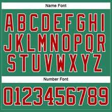 Load image into Gallery viewer, Custom Kelly Green Red-White Hockey Jersey