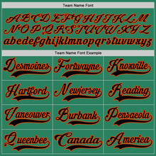 Load image into Gallery viewer, Custom Kelly Green Black-Orange Hockey Jersey