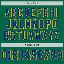 Load image into Gallery viewer, Custom Kelly Green Royal-Yellow Mesh Authentic Football Jersey