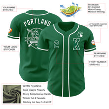 Load image into Gallery viewer, Custom Kelly Green White Authentic Baseball Jersey