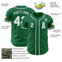 Load image into Gallery viewer, Custom Kelly Green White Authentic Baseball Jersey