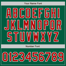 Load image into Gallery viewer, Custom Kelly Green Red-White Authentic Baseball Jersey