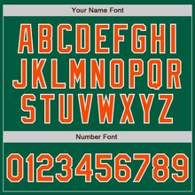 Load image into Gallery viewer, Custom Kelly Green Orange-White Authentic Baseball Jersey