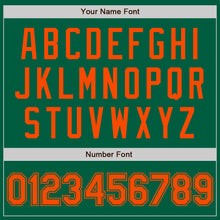 Load image into Gallery viewer, Custom Kelly Green Orange Authentic Baseball Jersey