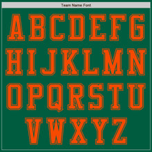 Load image into Gallery viewer, Custom Kelly Green Orange Authentic Baseball Jersey