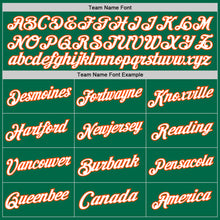 Load image into Gallery viewer, Custom Kelly Green White-Orange Authentic Throwback Basketball Jersey