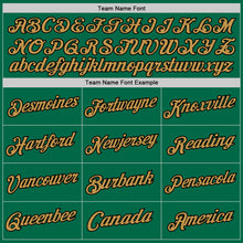 Load image into Gallery viewer, Custom Kelly Green Old Gold-Black Authentic Throwback Basketball Jersey