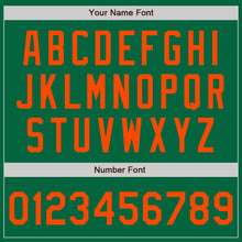 Load image into Gallery viewer, Custom Kelly Green Orange Authentic Baseball Jersey
