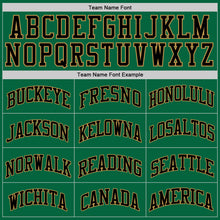 Load image into Gallery viewer, Custom Kelly Green White Pinstripe Old Gold-Black Authentic Baseball Jersey