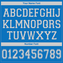 Load image into Gallery viewer, Custom Blue White V-Neck Basketball Jersey