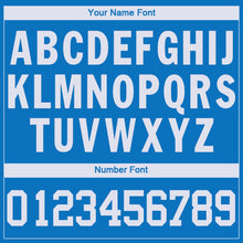 Load image into Gallery viewer, Custom Blue White V-Neck Basketball Jersey