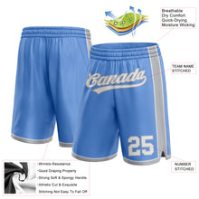 Load image into Gallery viewer, Custom Light Blue White-Gray Authentic Basketball Shorts