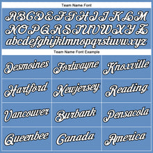 Load image into Gallery viewer, Custom Light Blue White-Black Performance T-Shirt