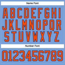 Load image into Gallery viewer, Custom Light Blue Orange-Royal Hockey Lace Neck Jersey