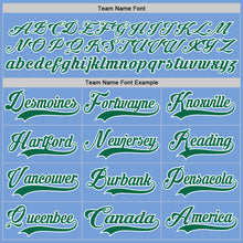 Load image into Gallery viewer, Custom Light Blue Kelly Green-White Hockey Lace Neck Jersey