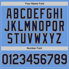 Load image into Gallery viewer, Custom Light Blue Navy-Old Gold Authentic Throwback Baseball Jersey