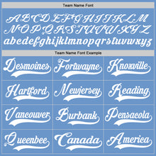 Load image into Gallery viewer, Custom Light Blue White Hockey Jersey